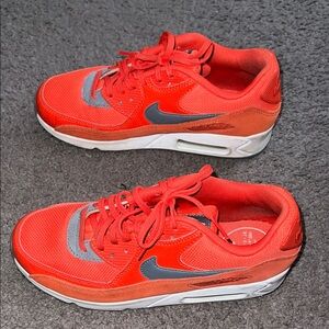 Nike Air Red and Gray Athletic Shoes Sneakers